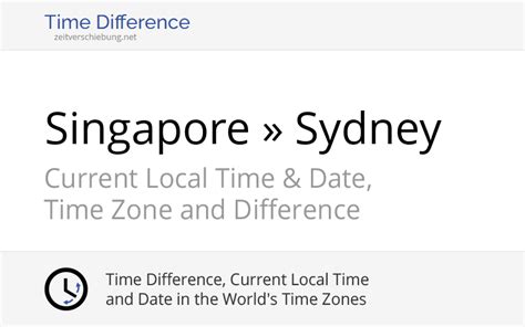 singapore sydney time difference|what time is it in singapore.